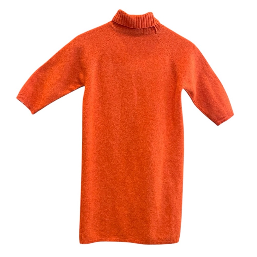 Rossa 100% Lambswool Orange Long Sleeve Mini Dress Sz S